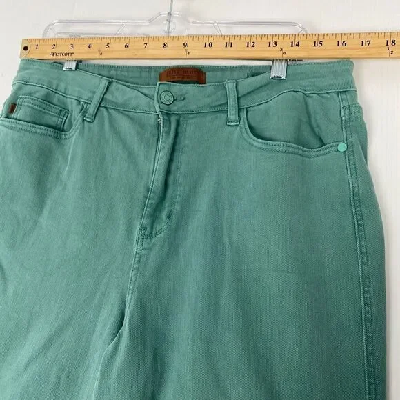 Judy Blue Women’s High Waist Wide Leg Jeans Tummy Control Top Size 15/32 Stretch - Picture 3 of 12